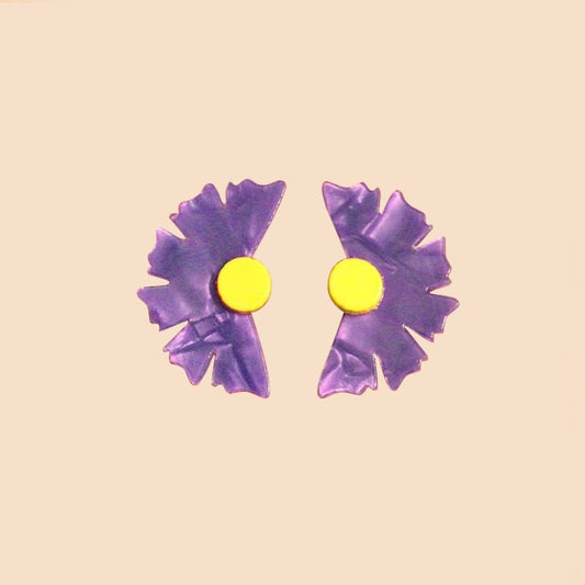 Pendientes Purple Flower - onezerorings